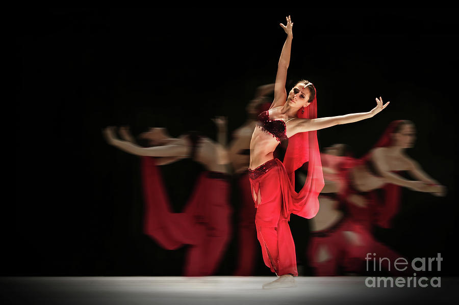 La Bayadere Ballerina in red tutu ballet Photograph by Dimitar Hristov