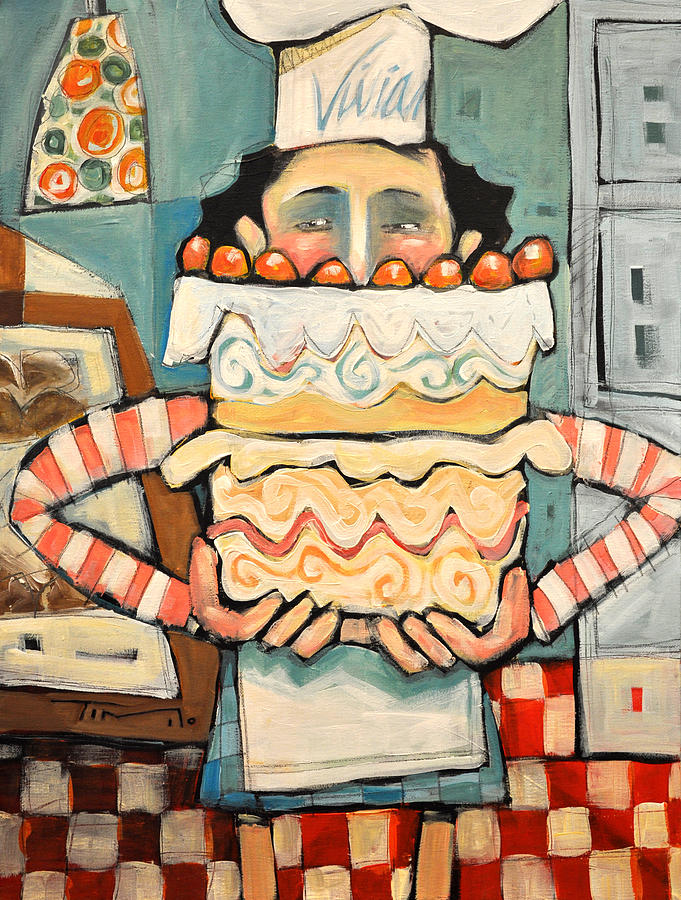 Cake Painting - La Boulanger Francaise by Tim Nyberg