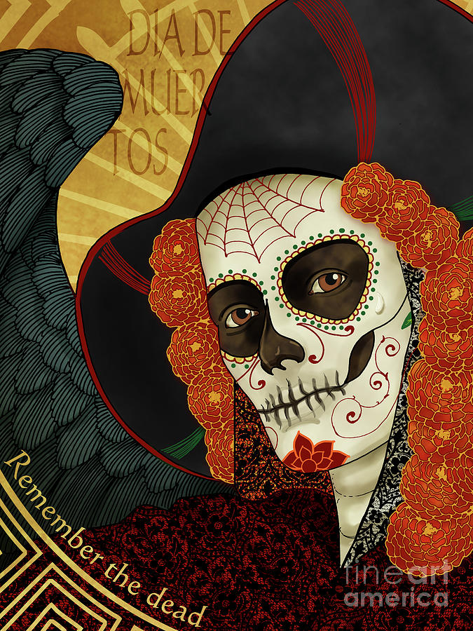 Halloween Digital Art - La Calavera Catrina by Lawrence or AnNita Klimecki