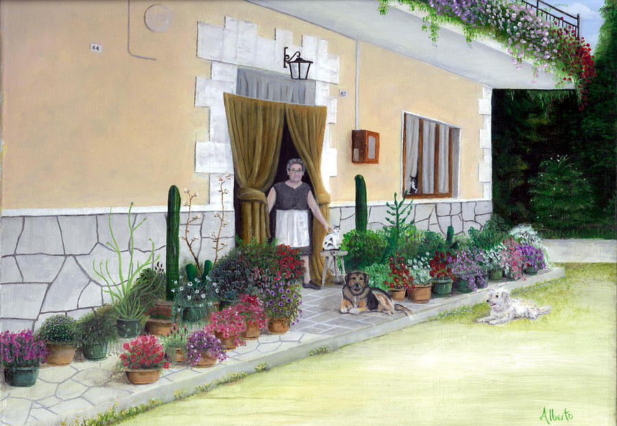 La Casa de Nonna Loreta Painting by Albert Puskaric