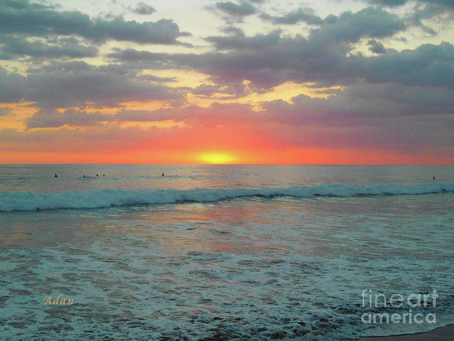 la Casita Playa Hermosa Puntarenas Costa Rica - Sunset Teal Photograph by Felipe Adan Lerma