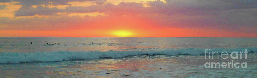 la Casita Playa Hermosa Puntarenas Costa Rica - Sunset Teal Panorama Photograph by Felipe Adan Lerma