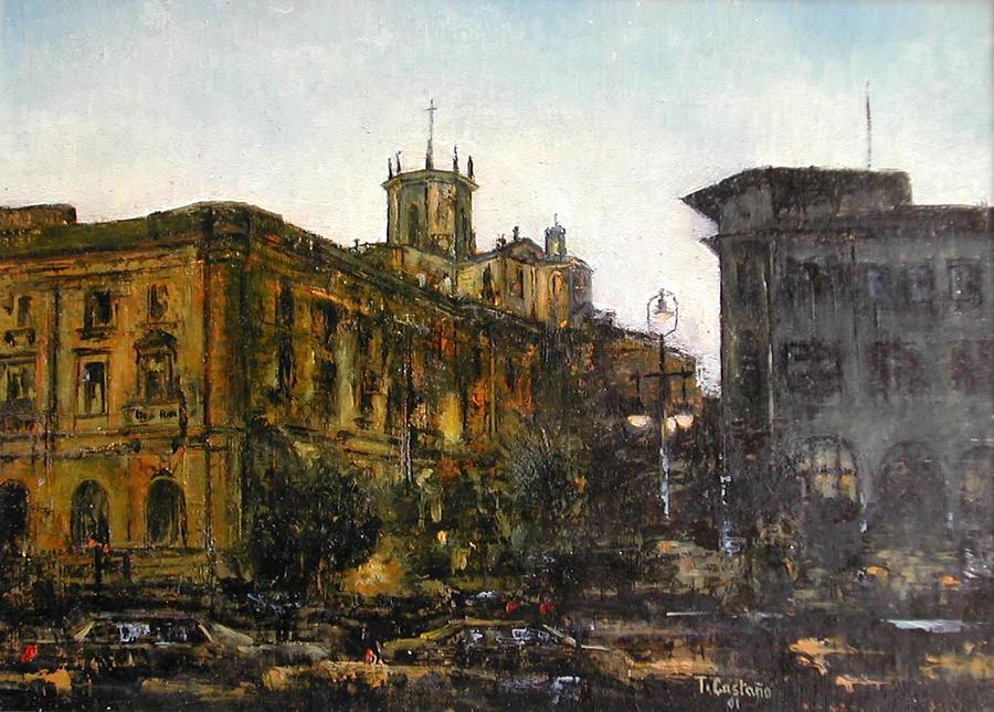 La Catedral al atardecer Painting by Tomas Castano