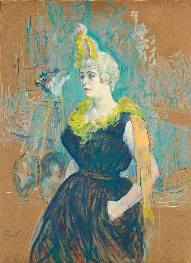 La Clownesse Cha-U-Kao Painting by Henri de Toulouse-Lautrec