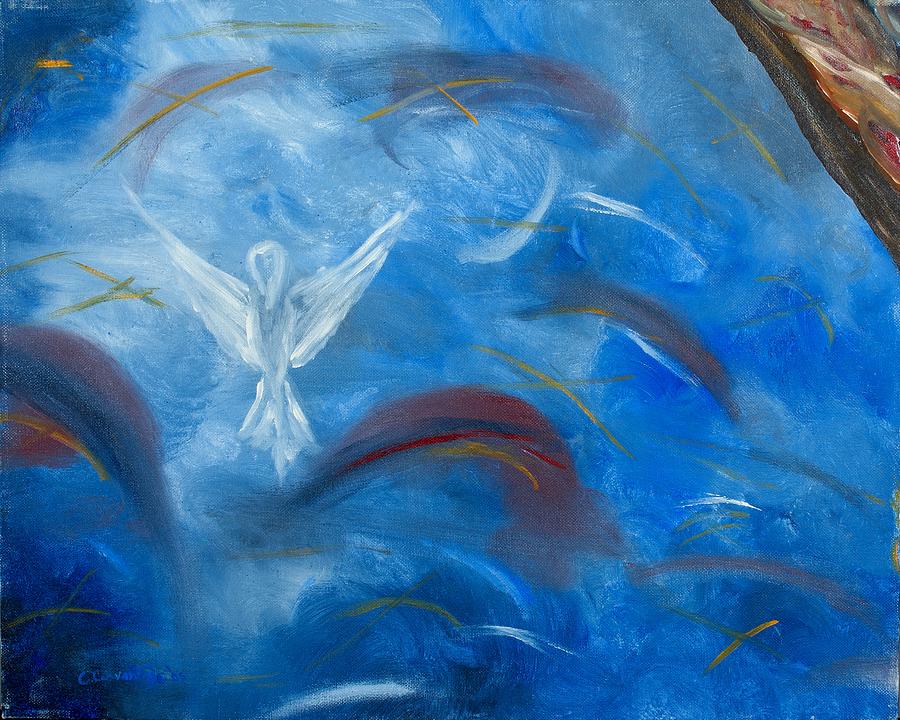 La Crucifixion Dios El Espiritu Santo - The Crucifixion God The Holy Spirit Painting by Candelario Cervantez La Crucifixion Dios El Espiritu Santo - The Crucifixion God The Holy Spirit Painting by Candelario Cervantez