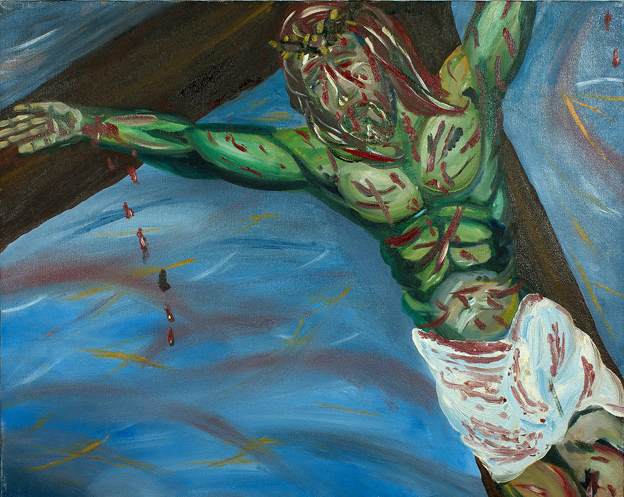 La Crucifixion Dios el Hijo - The Crucifixion God the Son Painting by Candelario Cervantez La Crucifixion Dios el Hijo - The Crucifixion God the Son Painting by Candelario Cervantez