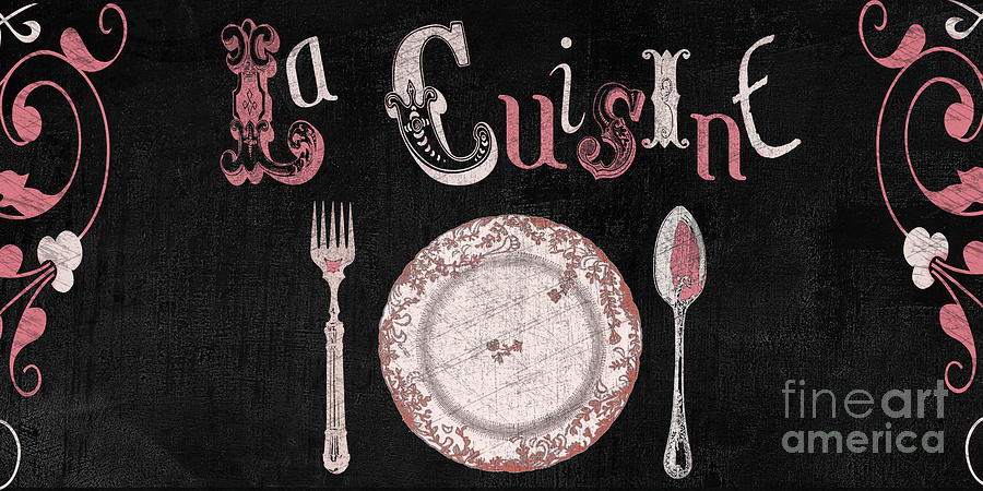 Paris Painting - La Cuisine Vintage Dinner Plate by Mindy Sommers
