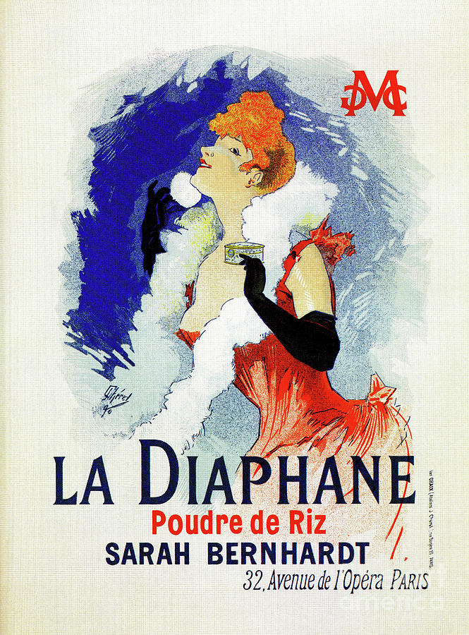 La Diaphane Sarah Bernhardt Drawing by Heidi De Leeuw
