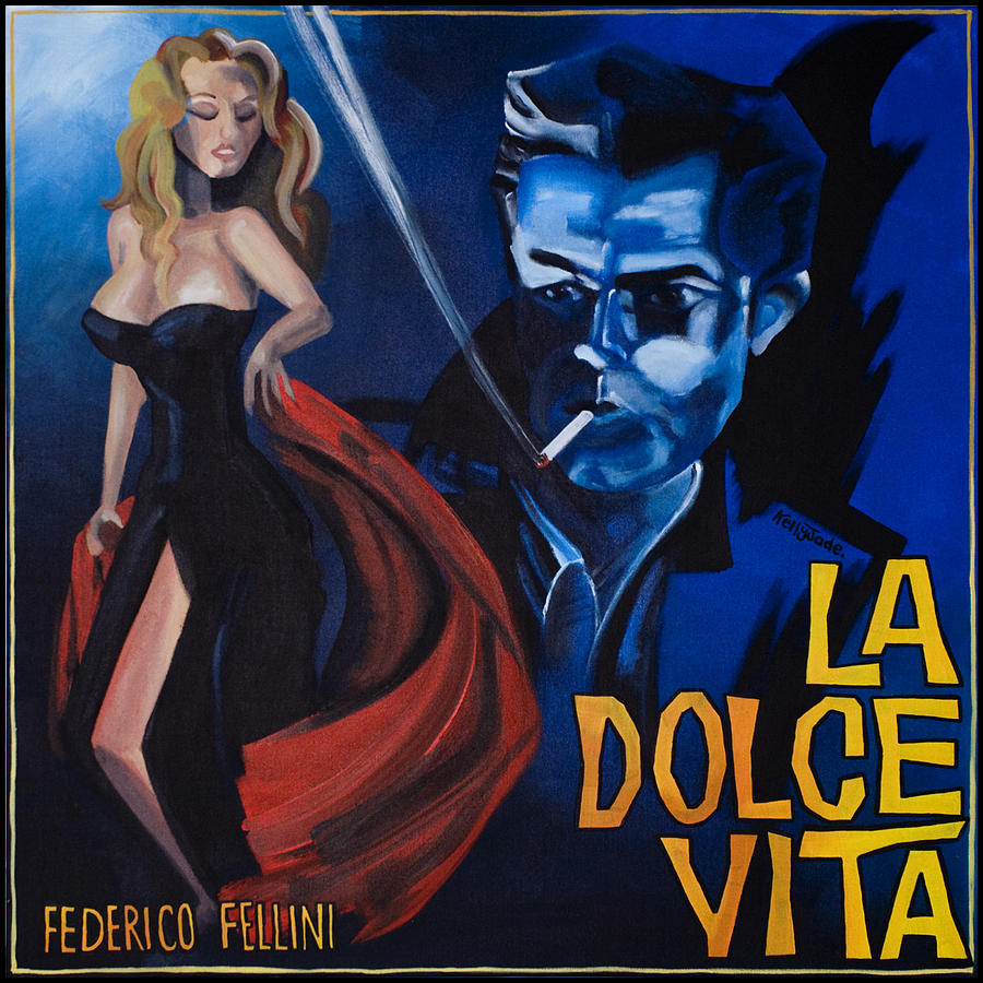 Movie Poster Painting - La Dolce Vita by Kelly King