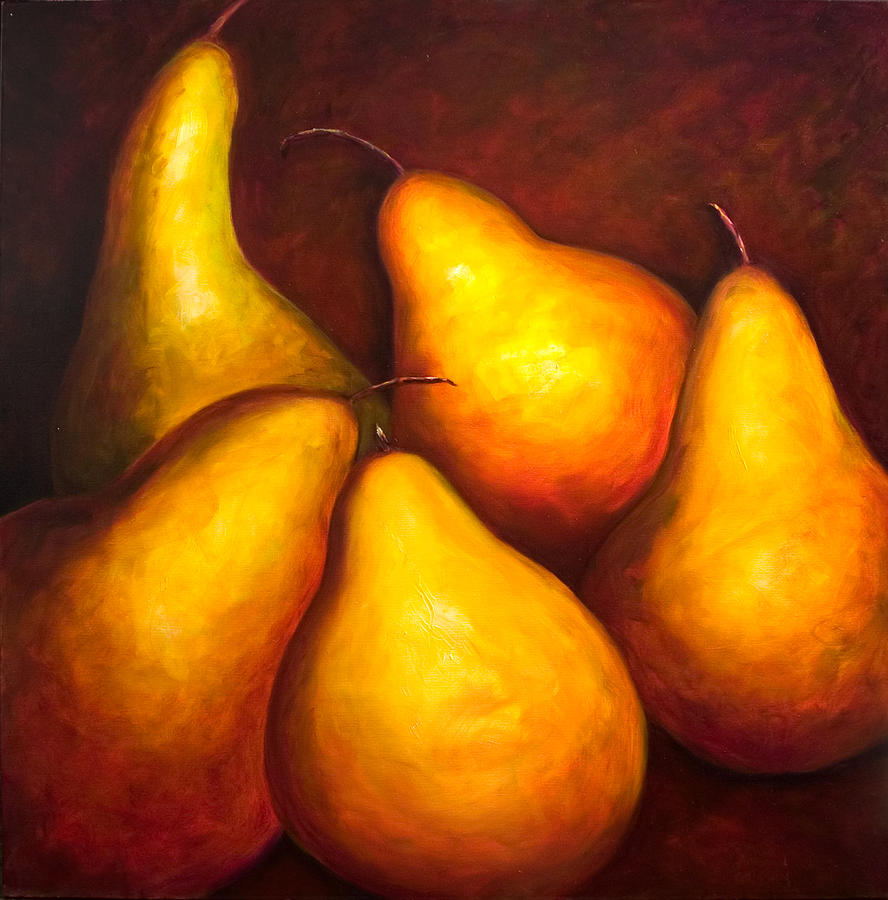 Orange Painting - La Familia by Shannon Grissom