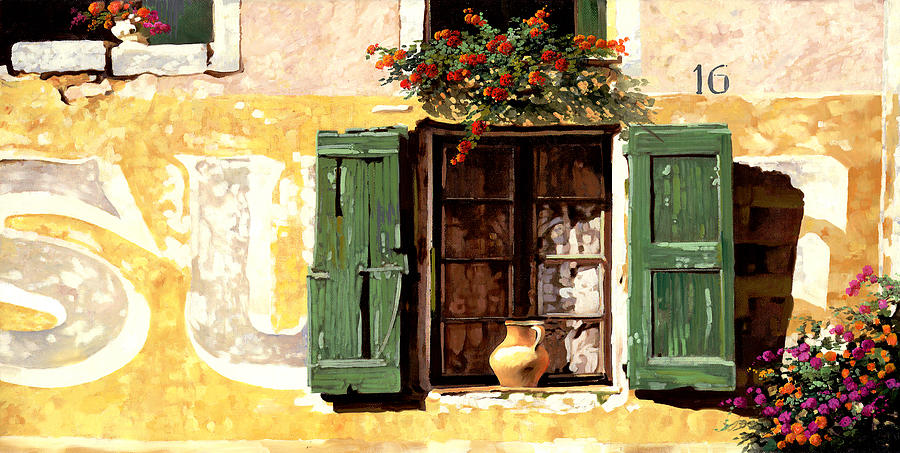 Wallscape Painting - la finestra di Sue by Guido Borelli