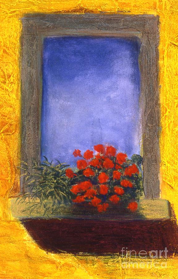 Flower Painting - La  Finstra con  i Fiori by Mary Erbert