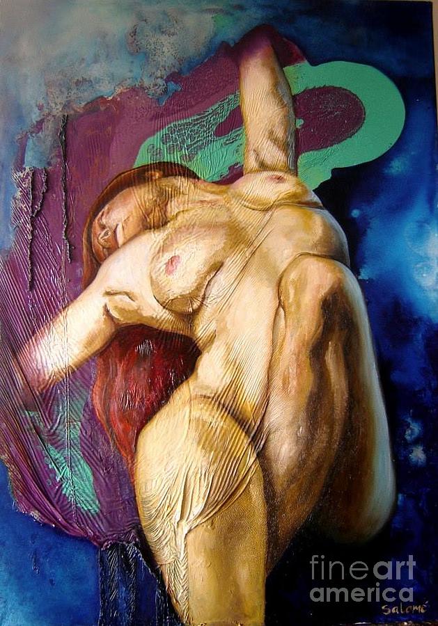 Oil Painting - La flamenca by Salome Hernaiz
