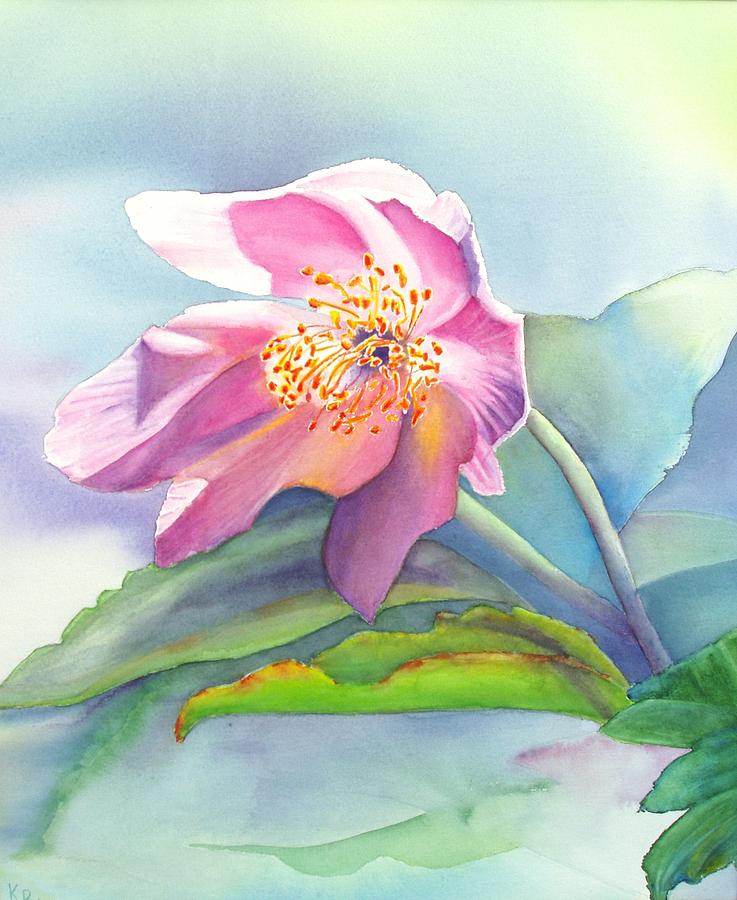 La Fleur Rose Painting by Karen Fleschler