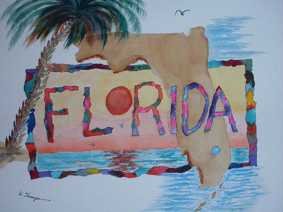 La Florida Flowered Land Painting by Warren Thompson