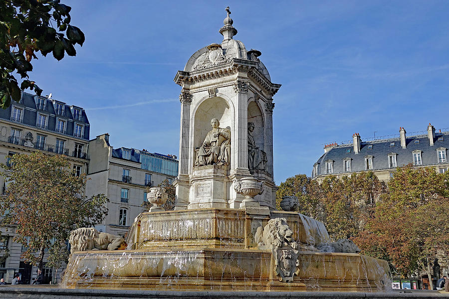 La Fontaine de la Place Saint Sulpice Outside Of Saint Sulpice Church In Paris, France Photograph by Rick Rosenshein