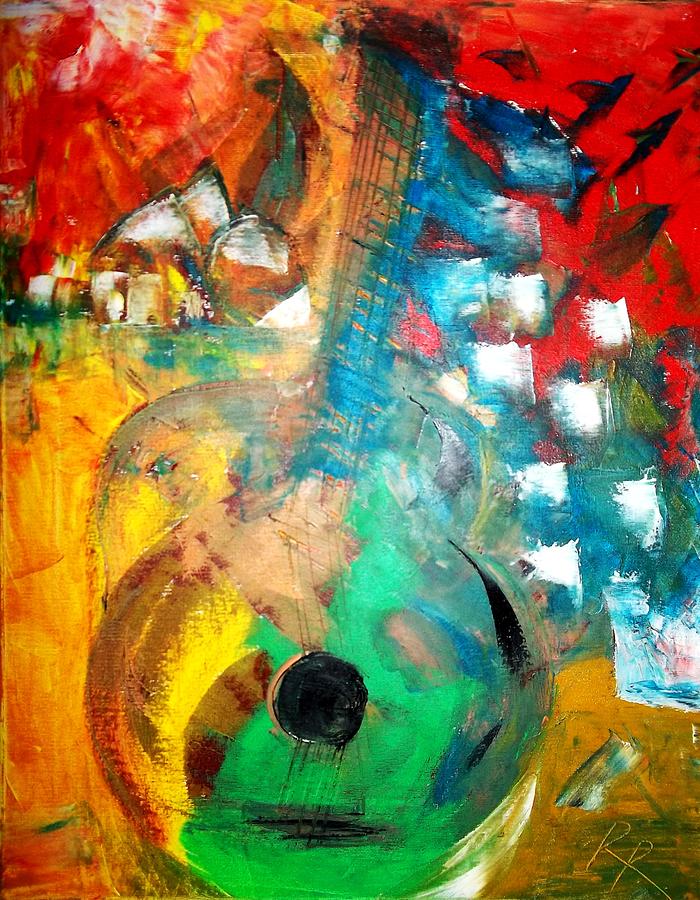 La Guitarra Painting by Roberto Rivera
