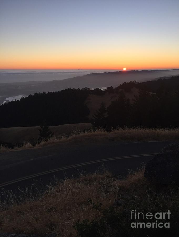 Sunset Painting - LA Hills sunset by Stevie Mchugh