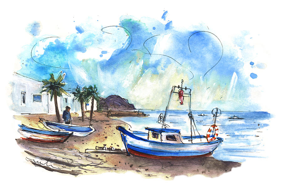 La Isleta Del Moro 01 Painting by Miki De Goodaboom