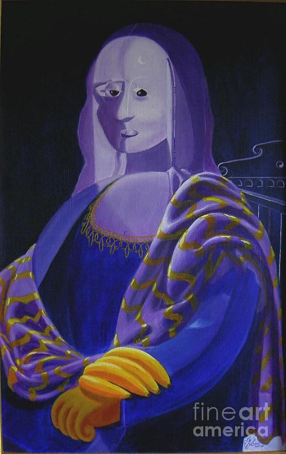 La Joconde Bleue  La Sanssourire or La Morose Painting by David G Wilson