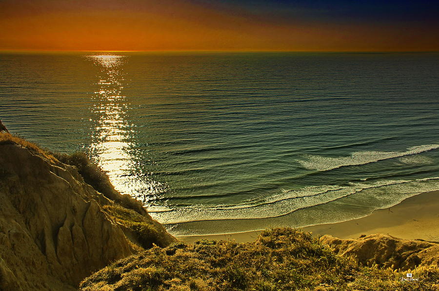La Jolla Blacks Beach Sunset Photograph by Russ Harris