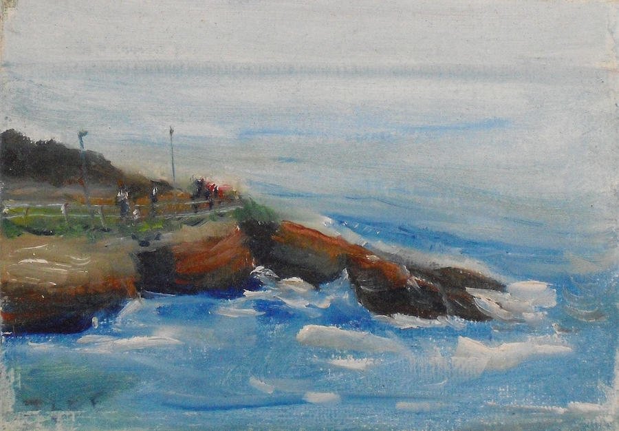La Jolla Cove 007 Painting by Jeremy McKay