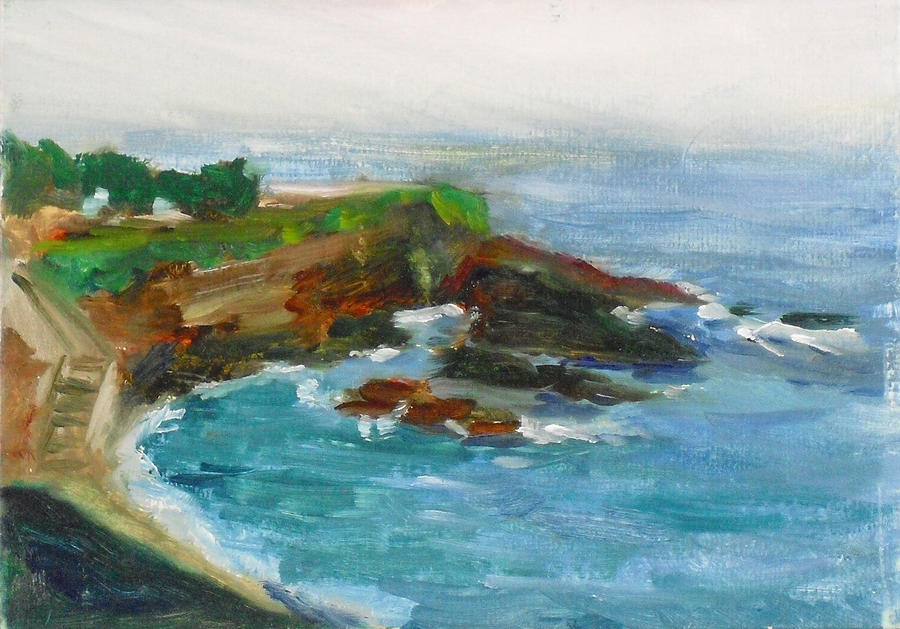 La Jolla Cove 012 Painting by Jeremy McKay