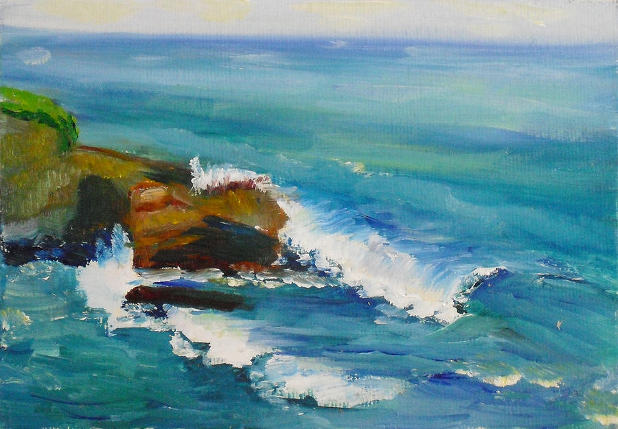 La Jolla Cove 038 Painting by Jeremy McKay