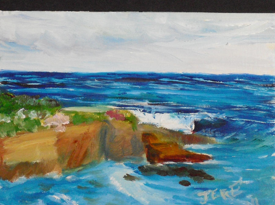 La Jolla Cove 045 Painting by Jeremy McKay