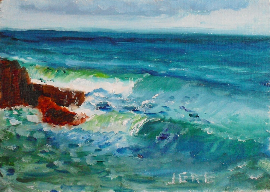 La Jolla Cove 046 Painting by Jeremy McKay