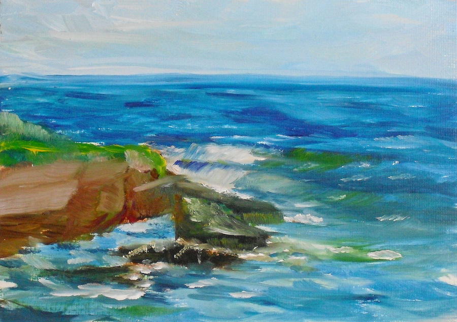 La Jolla Cove 052 Painting by Jeremy McKay