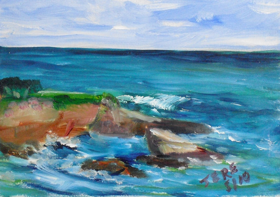 La Jolla Cove 055 Painting by Jeremy McKay