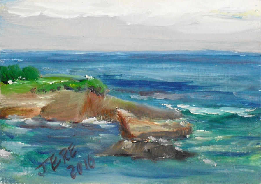 La Jolla Cove 061 Painting by Jeremy McKay