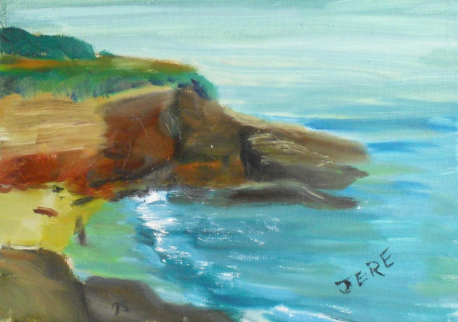 La Jolla Cove 071 Painting by Jeremy McKay
