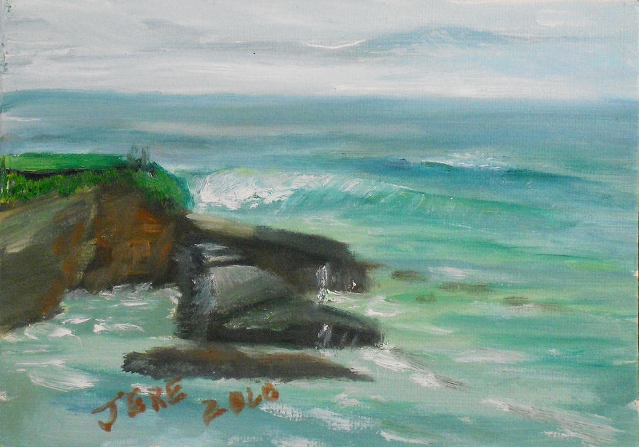 La Jolla Cove 074 Painting by Jeremy McKay