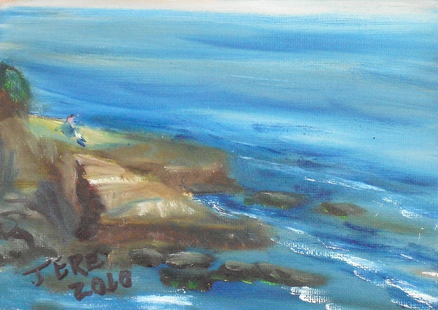 La Jolla Cove 089 Painting by Jeremy McKay
