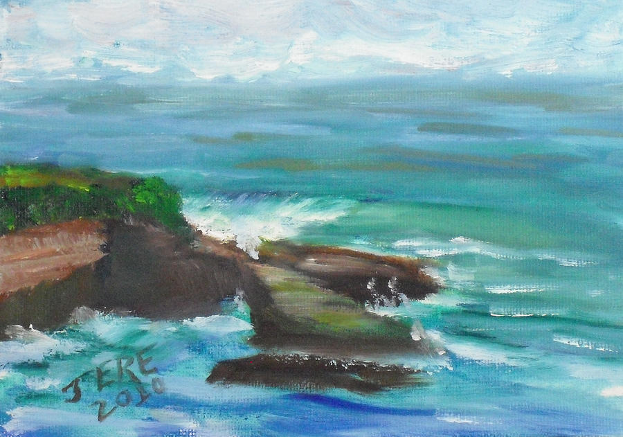 La Jolla Cove 090 Painting by Jeremy McKay