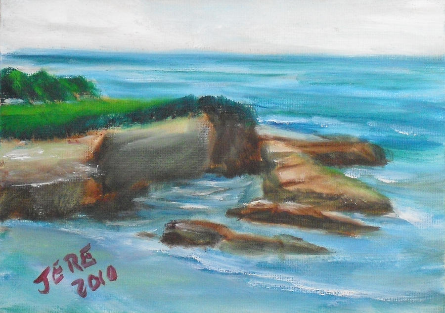 La Jolla Cove 094 Painting by Jeremy McKay