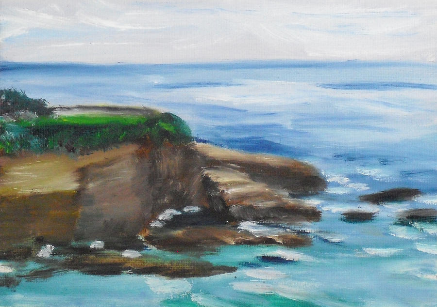 La Jolla Cove 095 Painting by Jeremy McKay