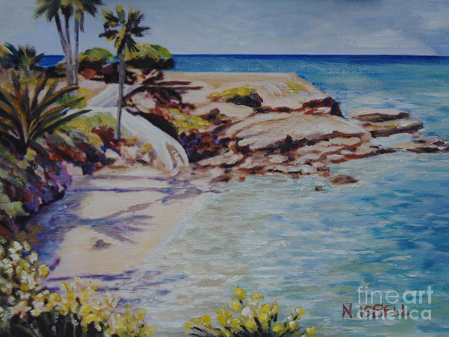 La Jolla Cove West Painting by Nancy Isbell