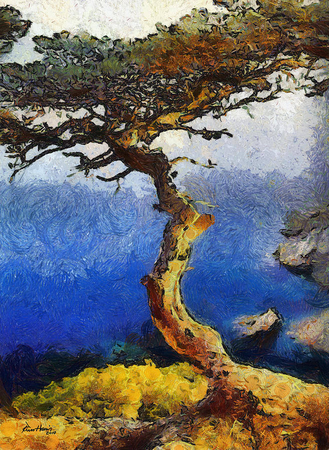 Landscape Painting - La Jolla Torrey Pines  by Russ Harris