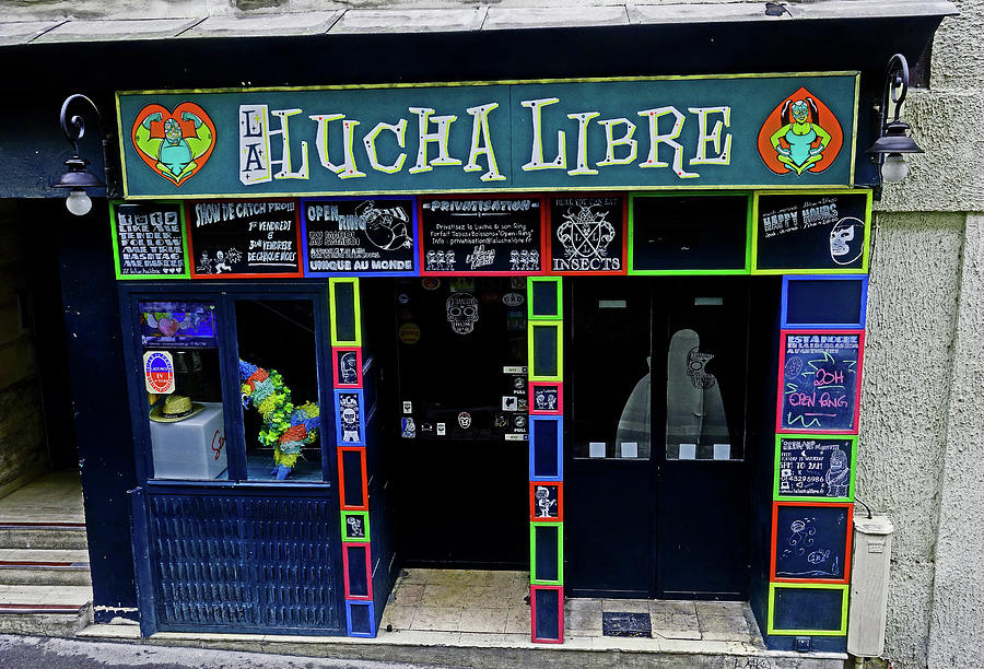La Lucha Libre Bar Restaurant And Sporting Venue In Paris, France Photograph by Rick Rosenshein
