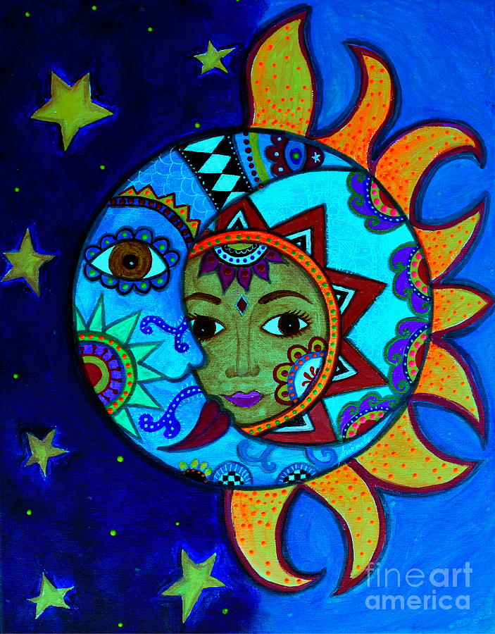 La Luna,el Sol Painting by Pristine Cartera Turkus