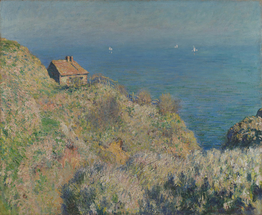 Claude Monet Painting - La maison du pecheur  Varengeville by Claude Monet