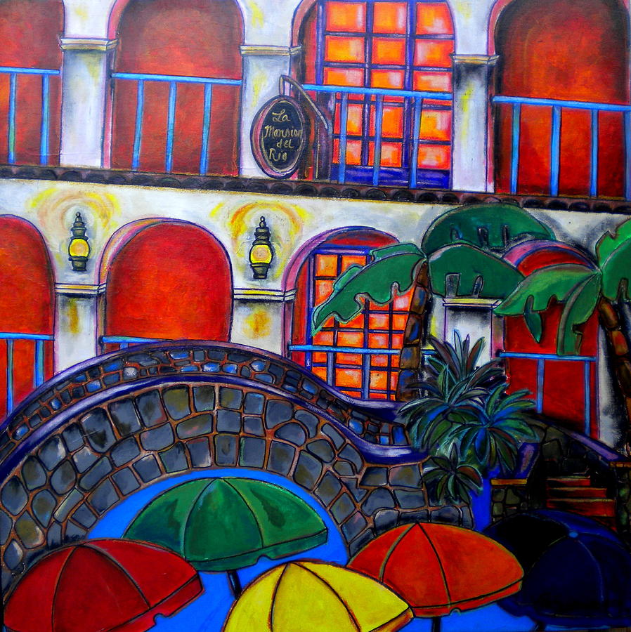 La Mansion Del Rio Painting by Patti Schermerhorn