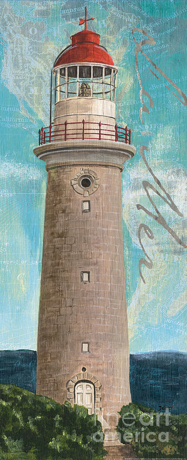 La Mer Lighthouse Painting by Debbie DeWitt