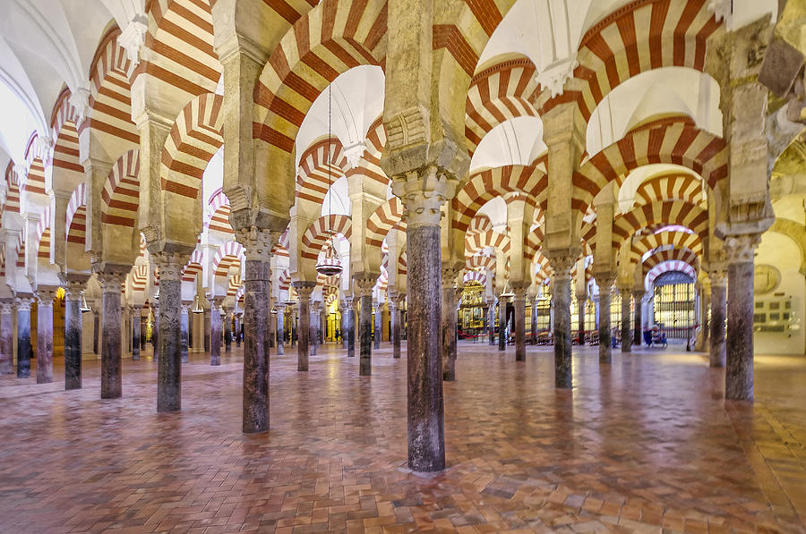 Architecture Photograph - La Mezquita Interior - Cordoba - Spain by Tony Crehan