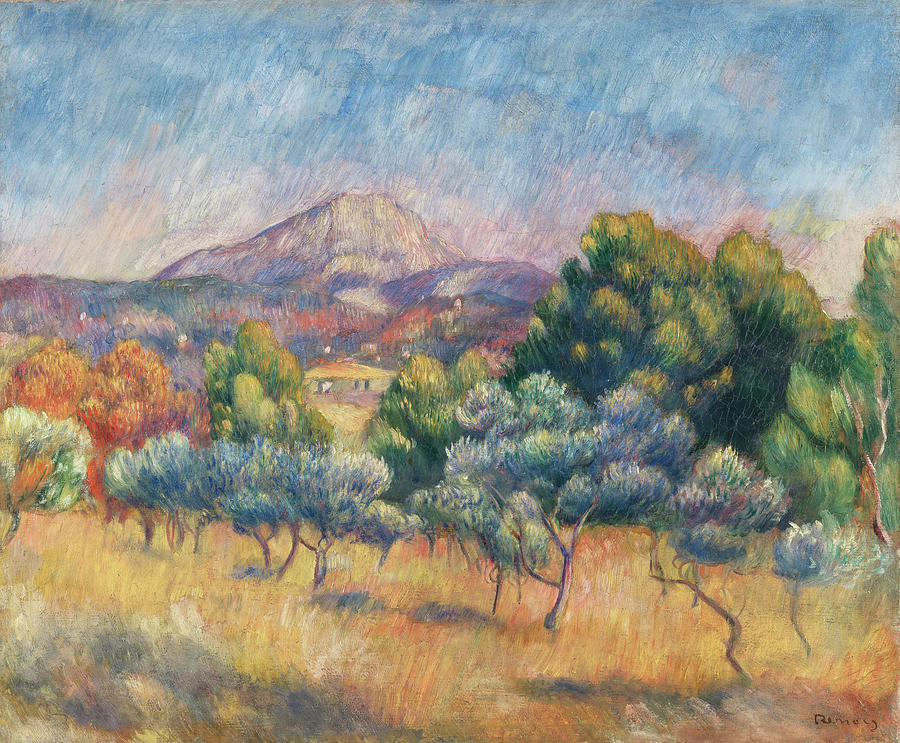 La Montagne Sainte-Victoire Painting by Pierre-Auguste Renoir