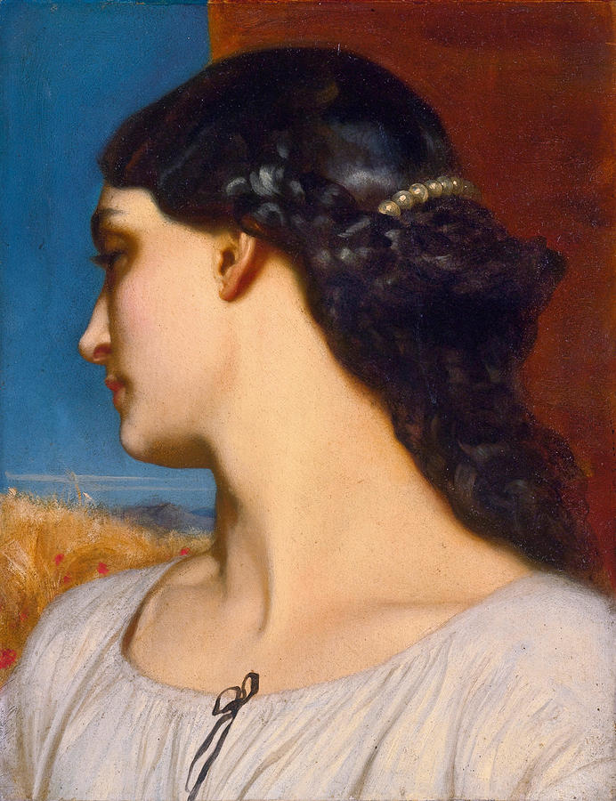 Frederic Leighton Painting - La Nanna. Sunny Hours by Frederic Leighton
