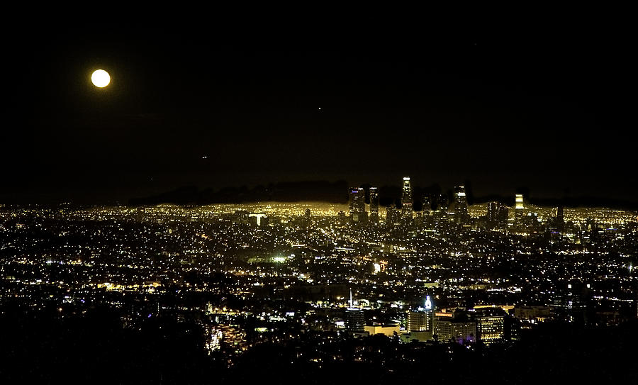 LA Night Photograph by Michael Just
